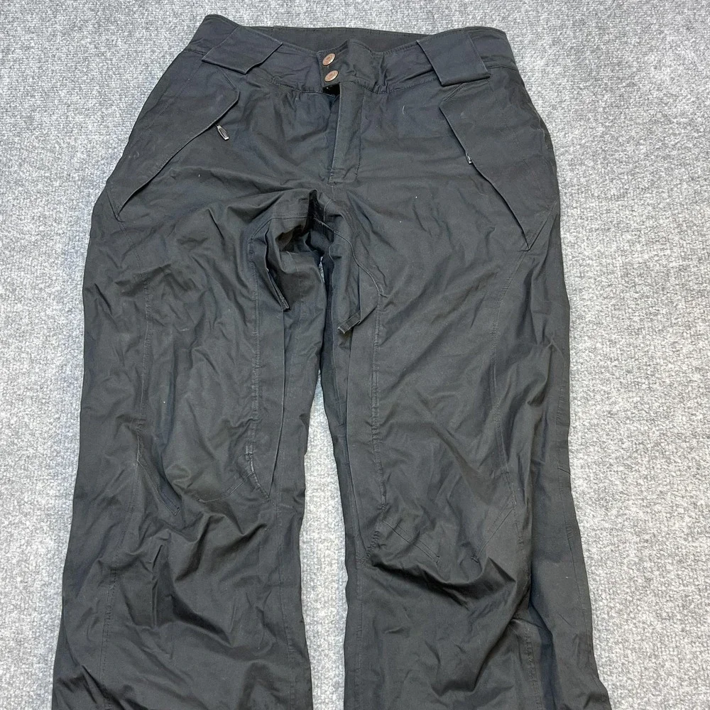 Columbia Snow Pants Mens Medium Black Insulated Ski Waterproof Zip Pockets